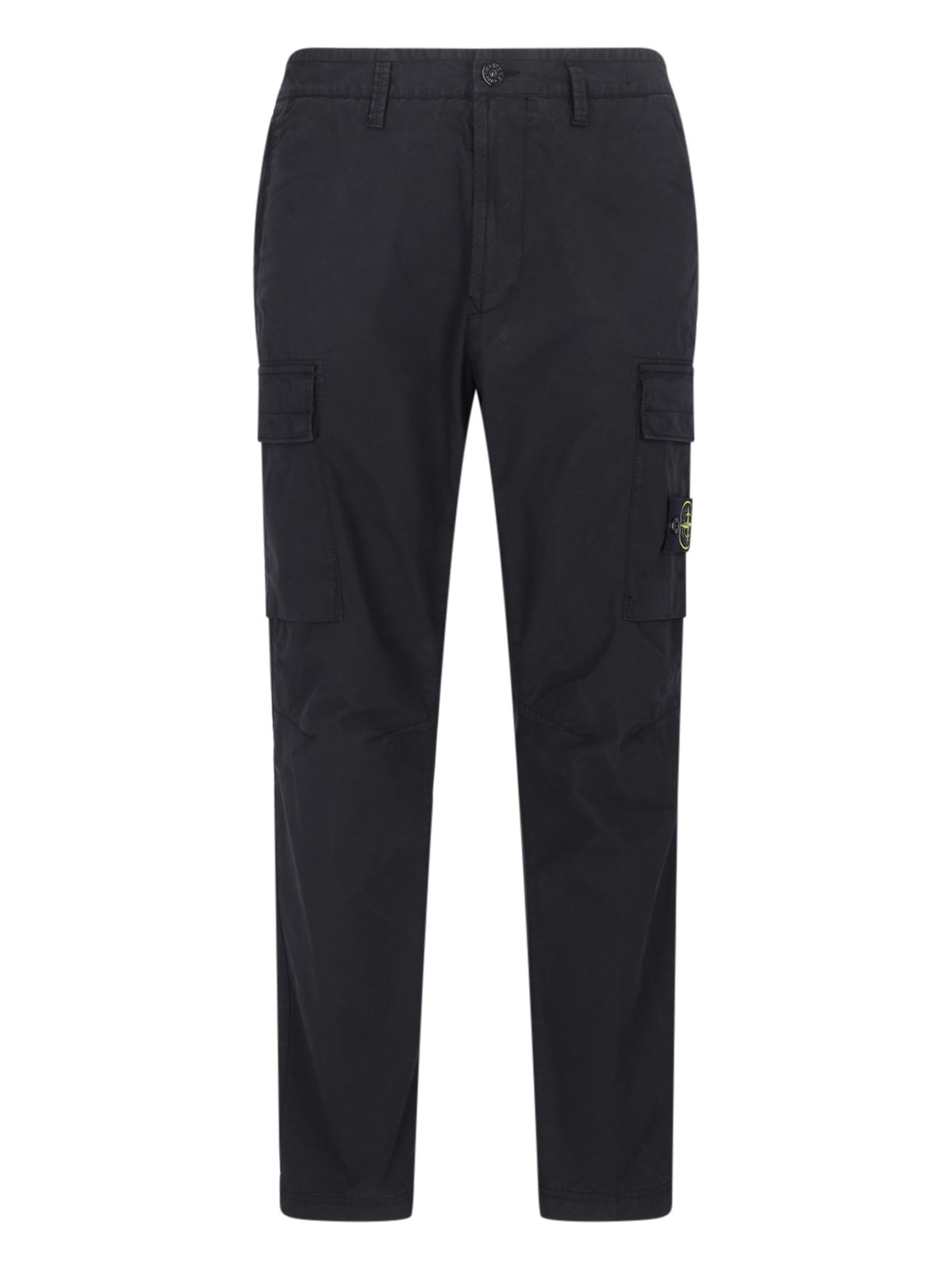 Shop Stone Island Cargo Pants In Black  