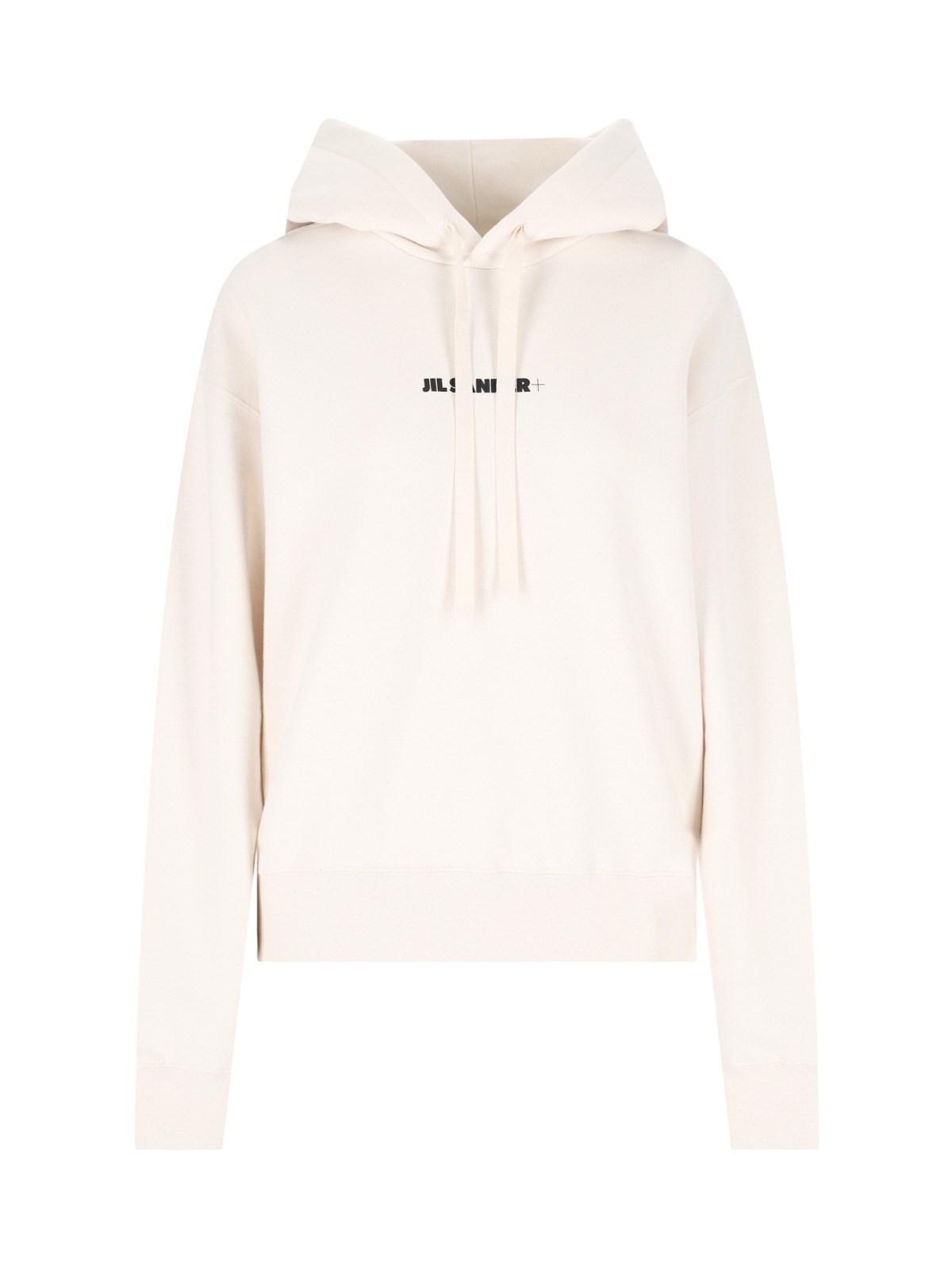 Shop Jil Sander Logo Hoodie In Cream