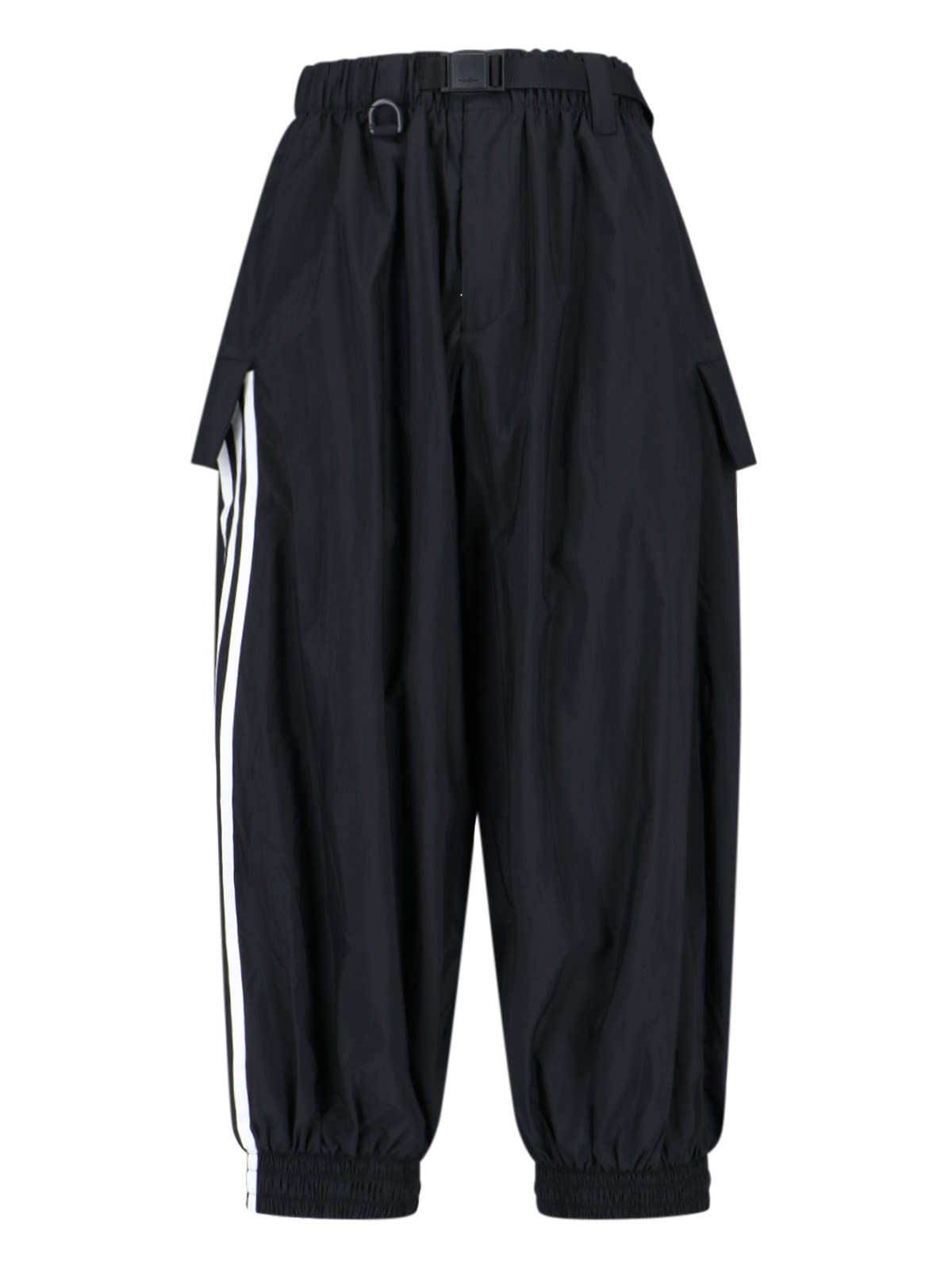 Shop Y-3 Cropped Track Pants In Black  