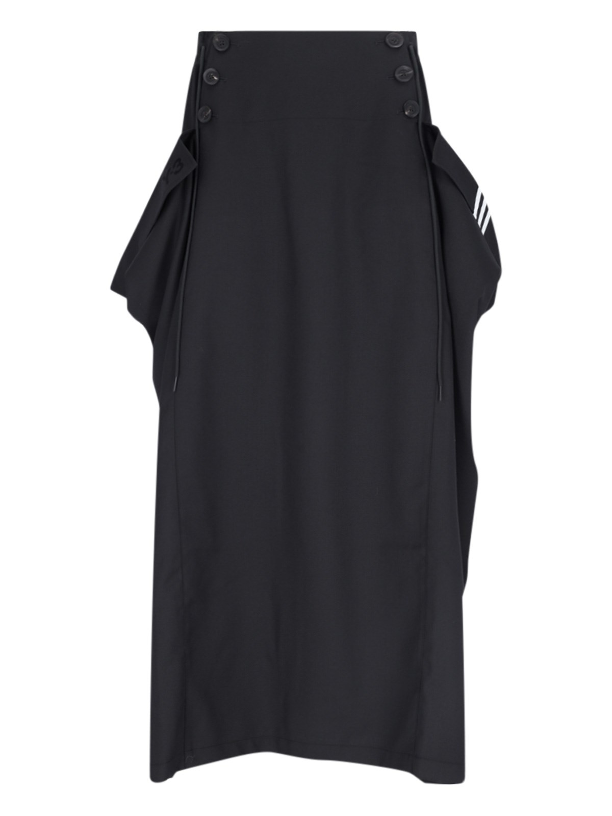 Shop Y-3 Draped Skirt In Black  