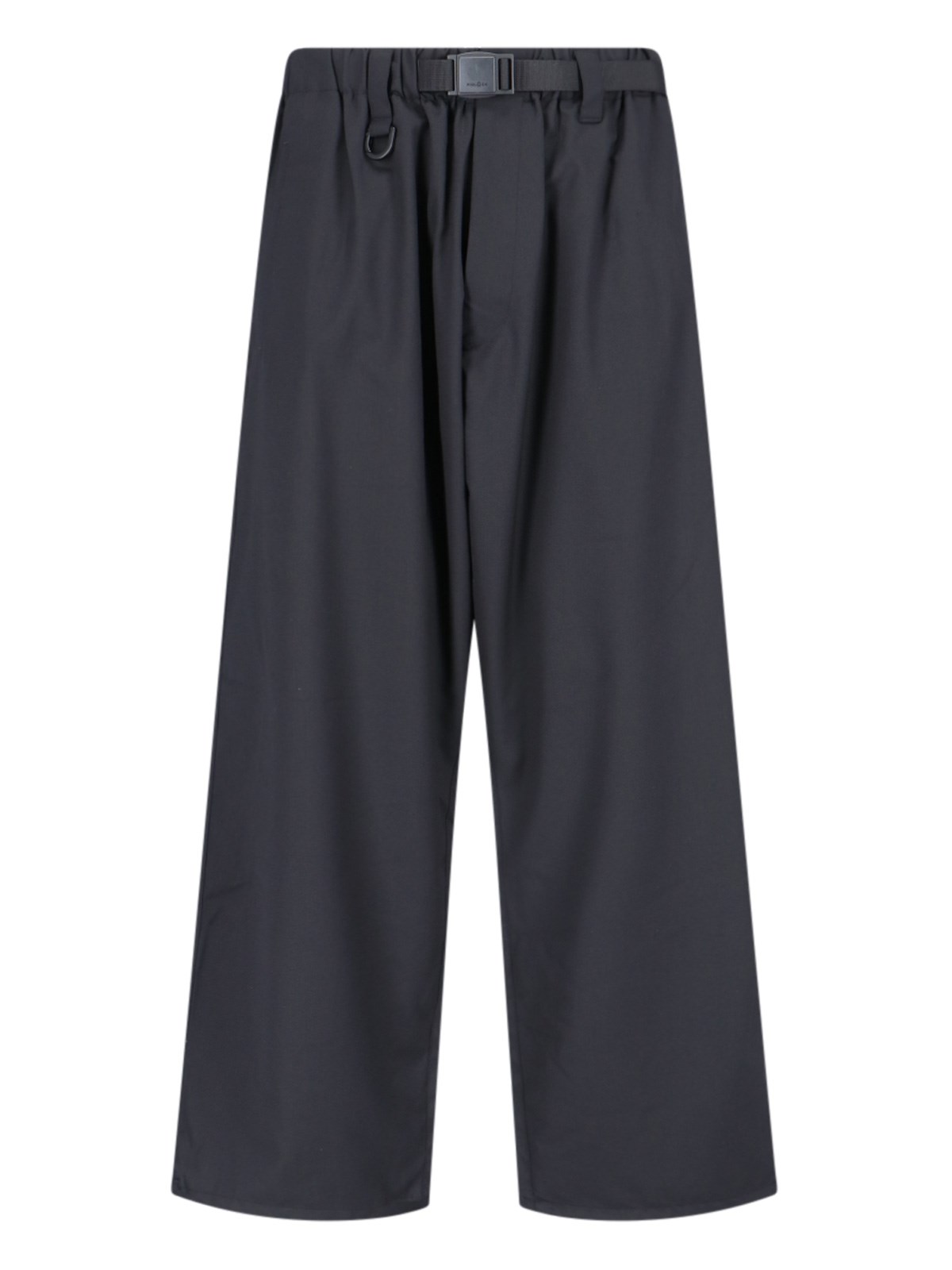 Shop Y-3 Wide Belted Pants In Black  