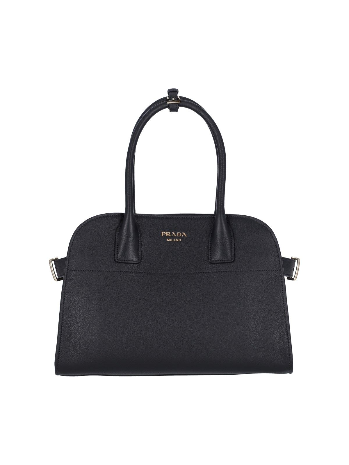 Shop Prada Logo Medium Tote Bag In Black  