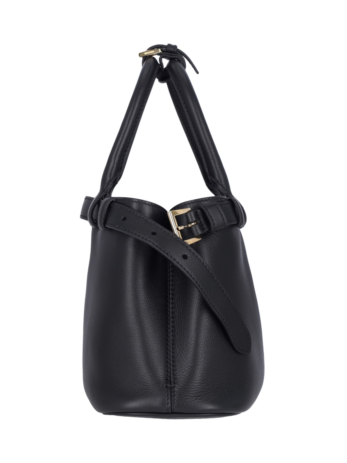 ショルダーバッグ・ポシェット PRADA PRADA BUCKLE BAG MEDIUM SIZE CACAO COLOUR IN SUEDE Cocoa Brown Medium Prada Buckle suede bag with belt | PRADA