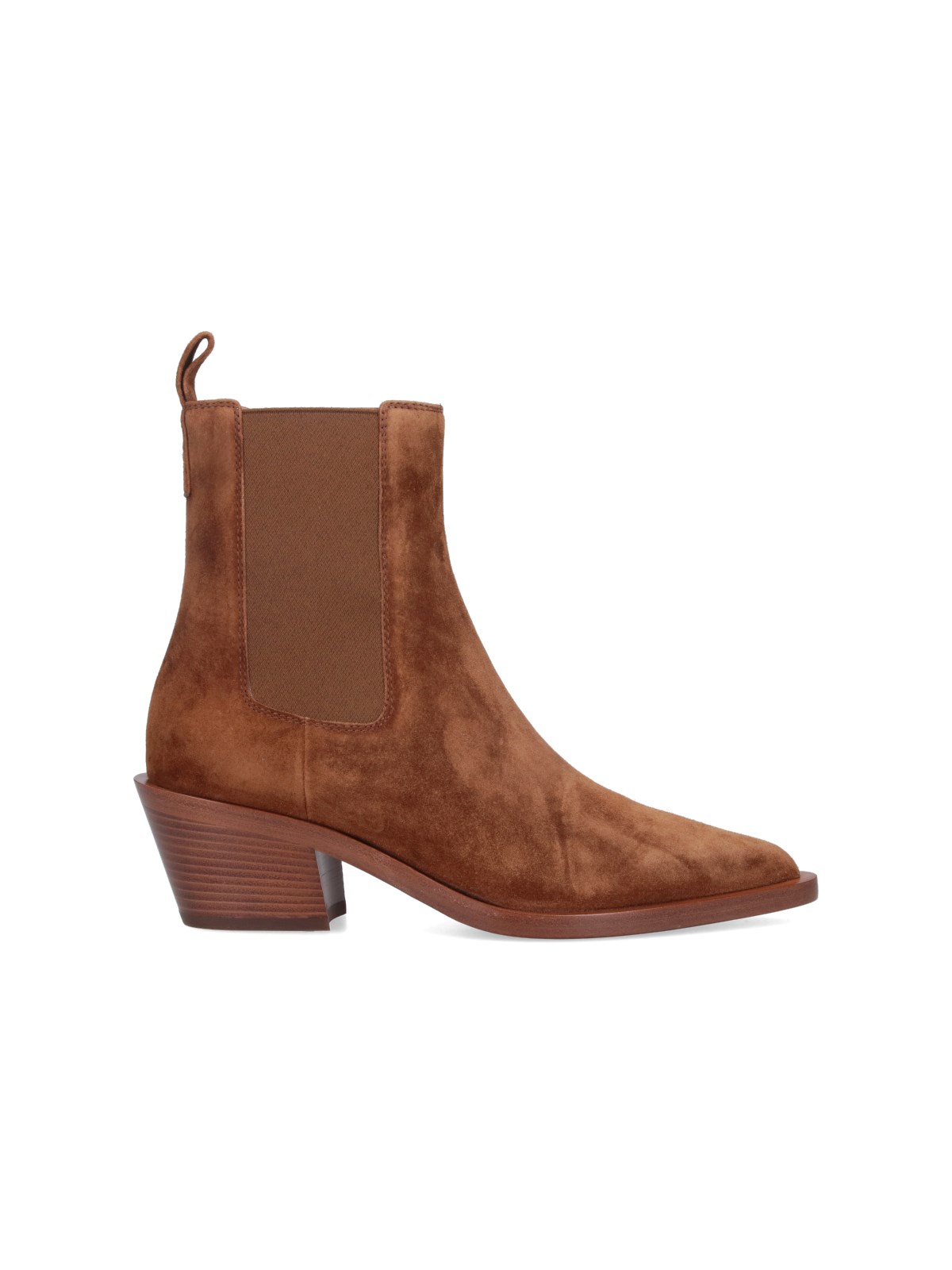 Shop Gianvito Rossi 'wylie' Ankle Boots In Brown