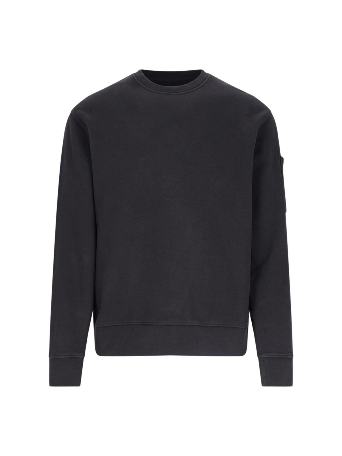 Shop C.p. Company Lens Detail Crewneck Sweatshirt In Black  