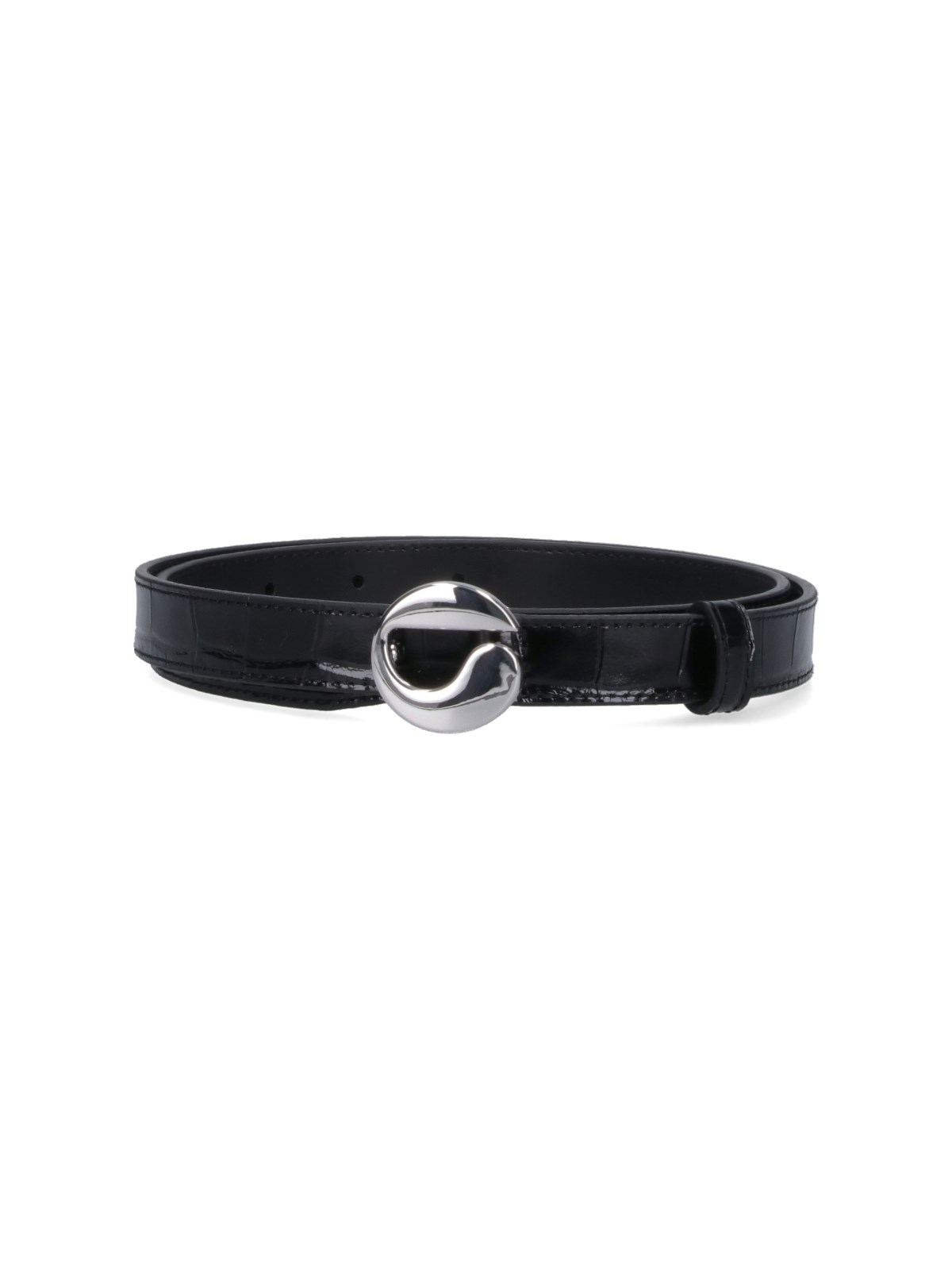 Shop Coperni Logo Belt In Black  