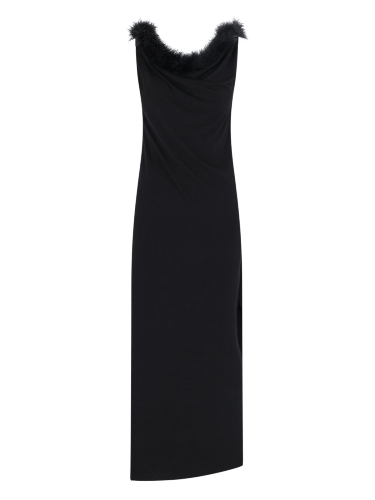 Shop Coperni Draped Maxi Dress In Black  