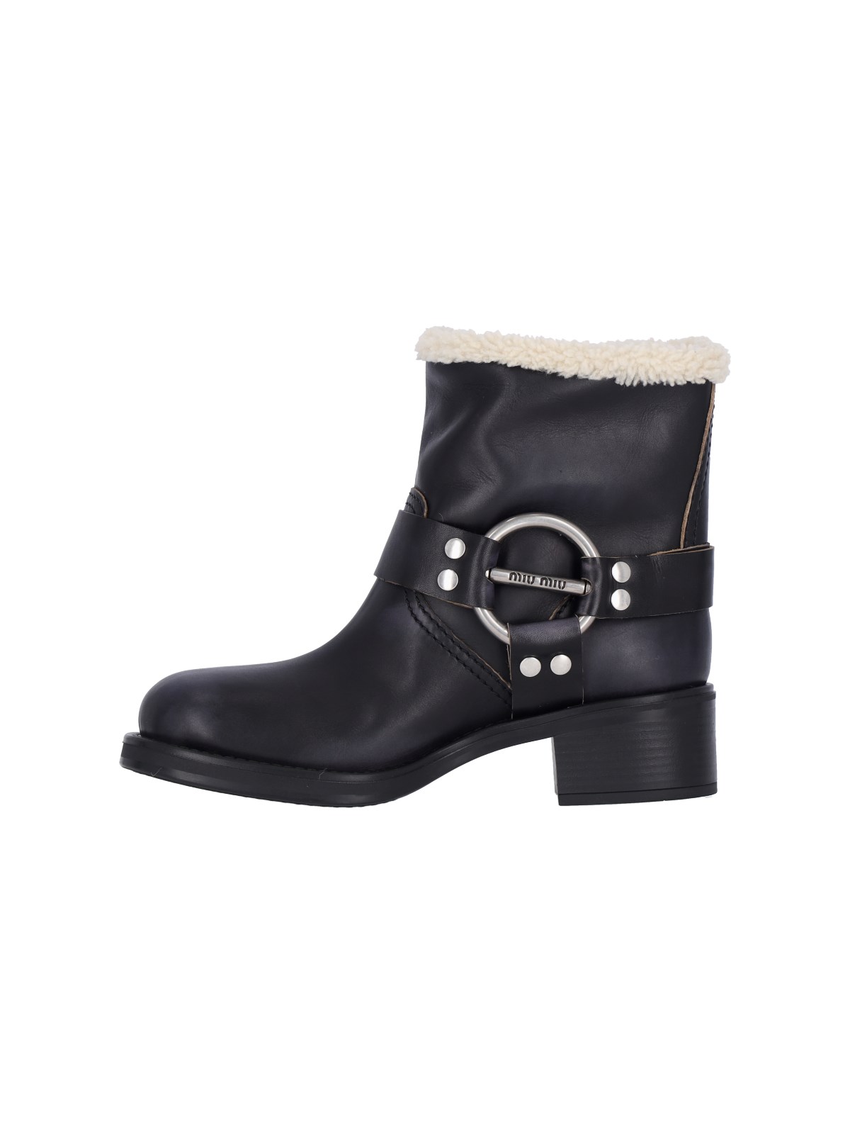 Miu miu Shearling biker boots available on SUGAR - 164499