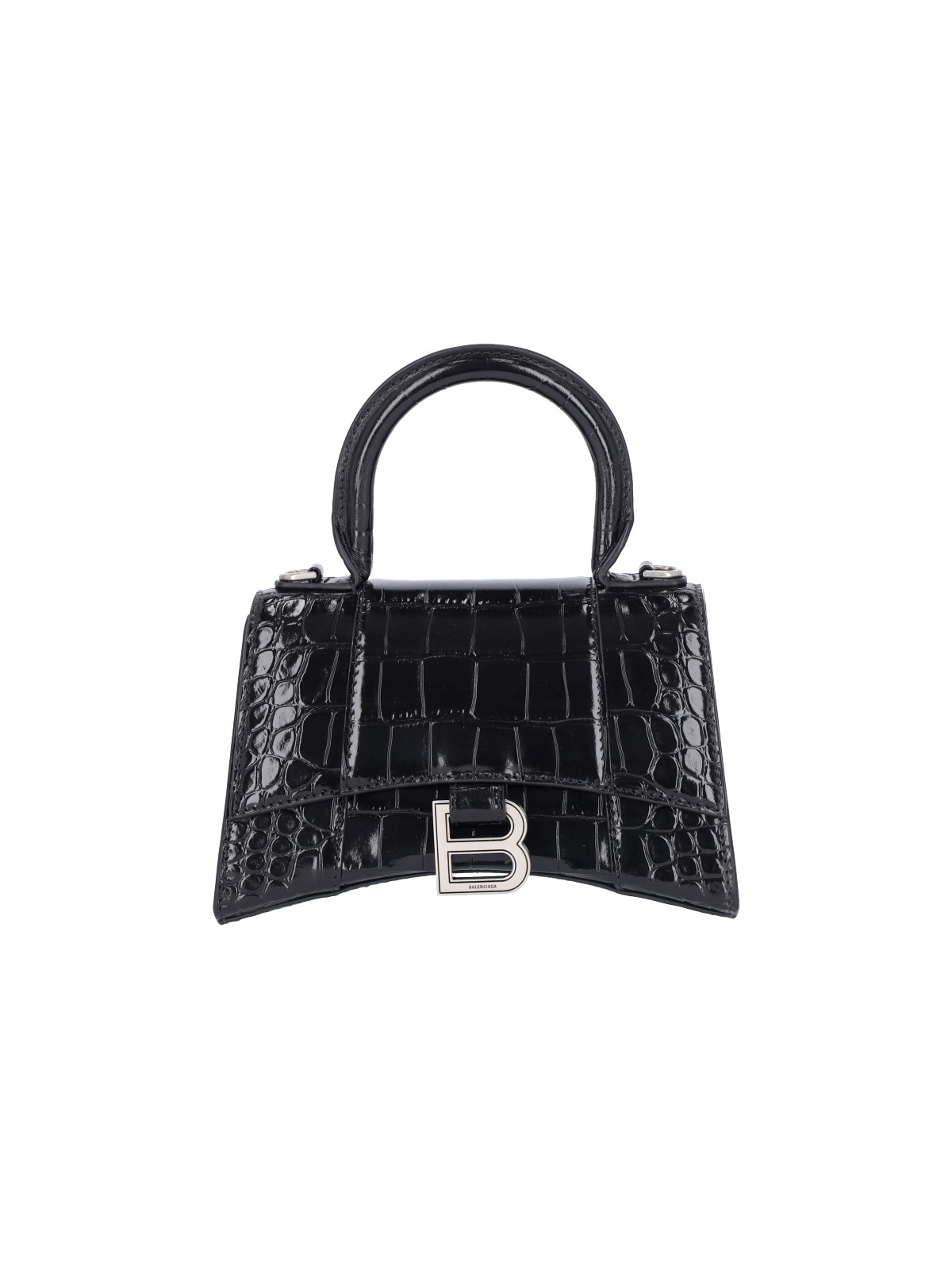 Balenciaga 'hourglass Xs' Handbag In Black