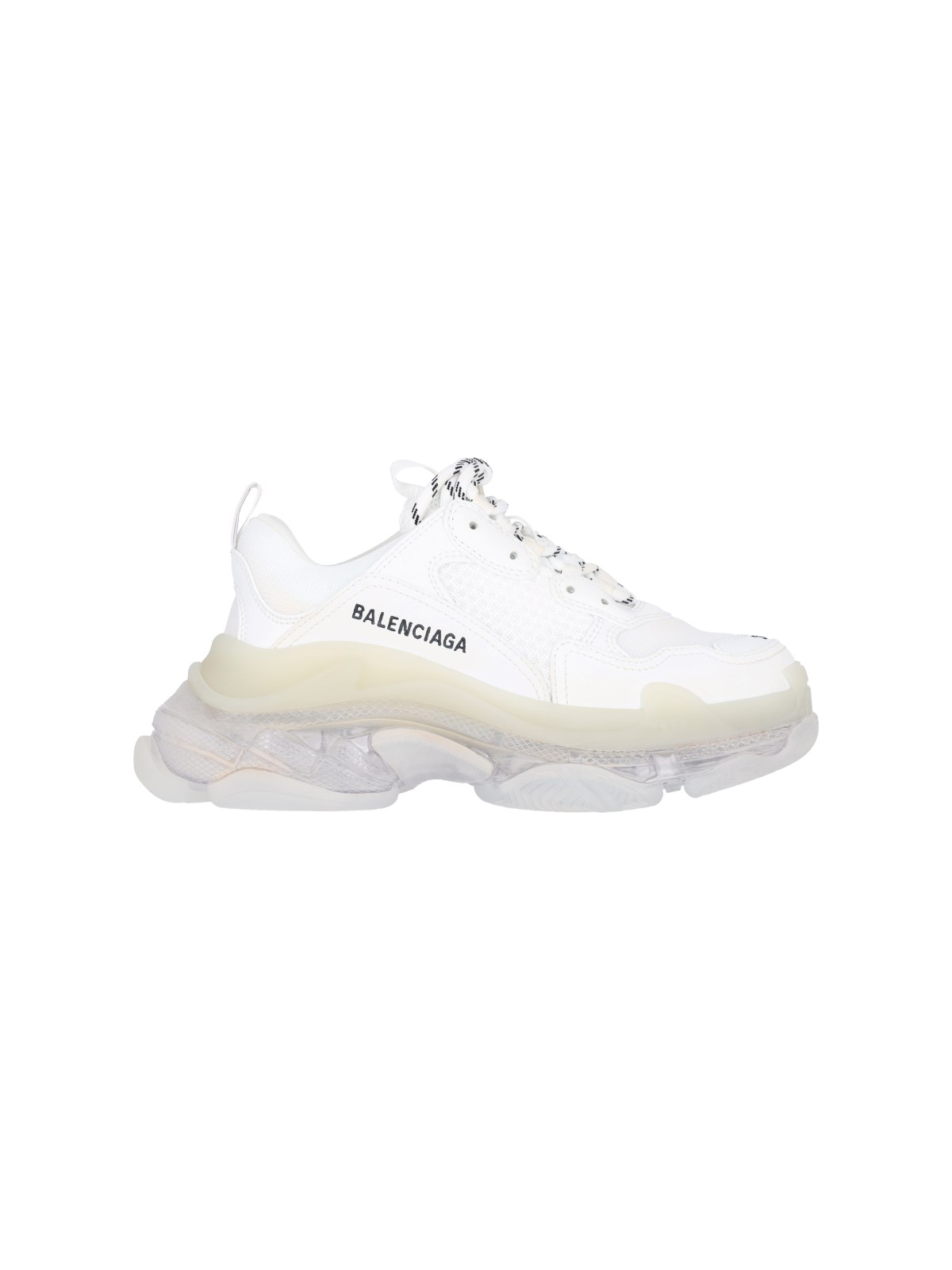 Shop Balenciaga "triple S" Sneakers In White