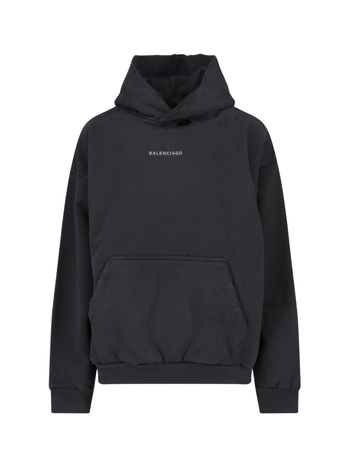 Balenciaga "back" Hoodie In Black