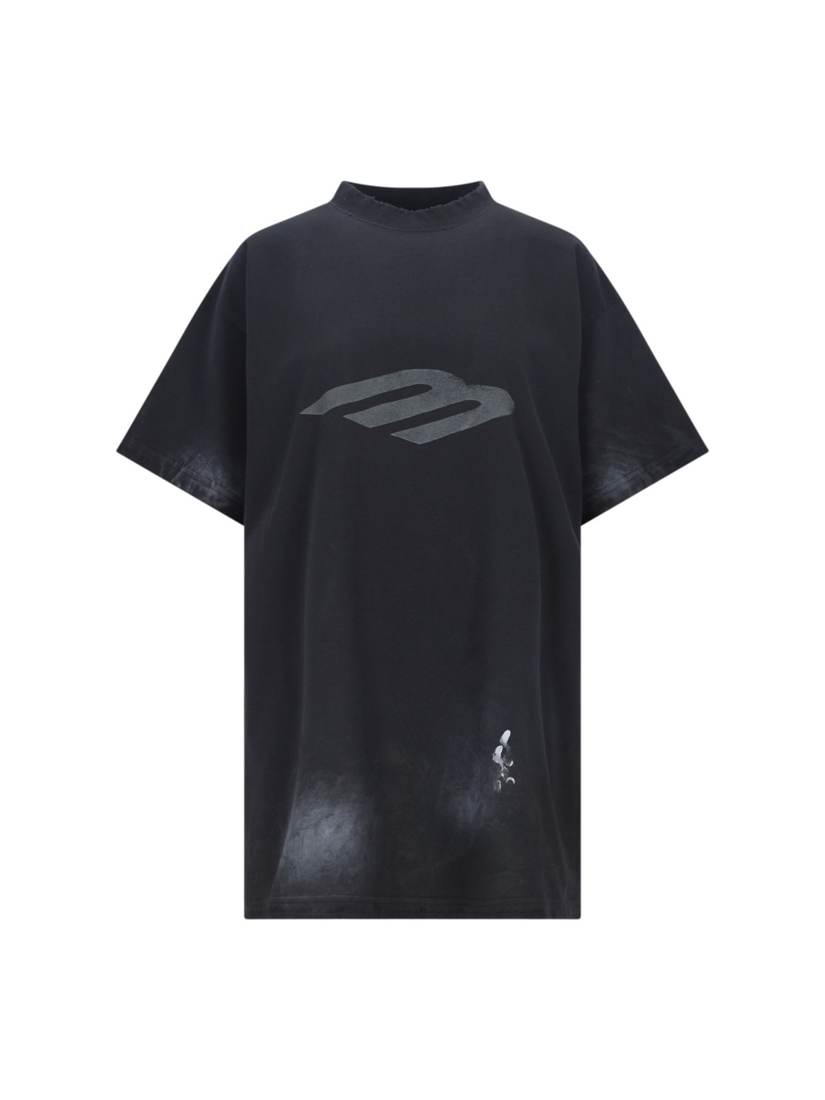 Shop Balenciaga Logo T-shirt In Black  