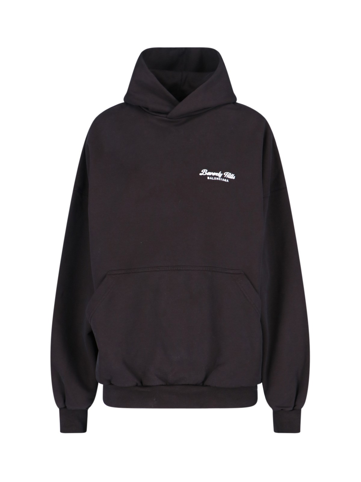 Shop Balenciaga 'beverly Hills' Hoodie In Black  