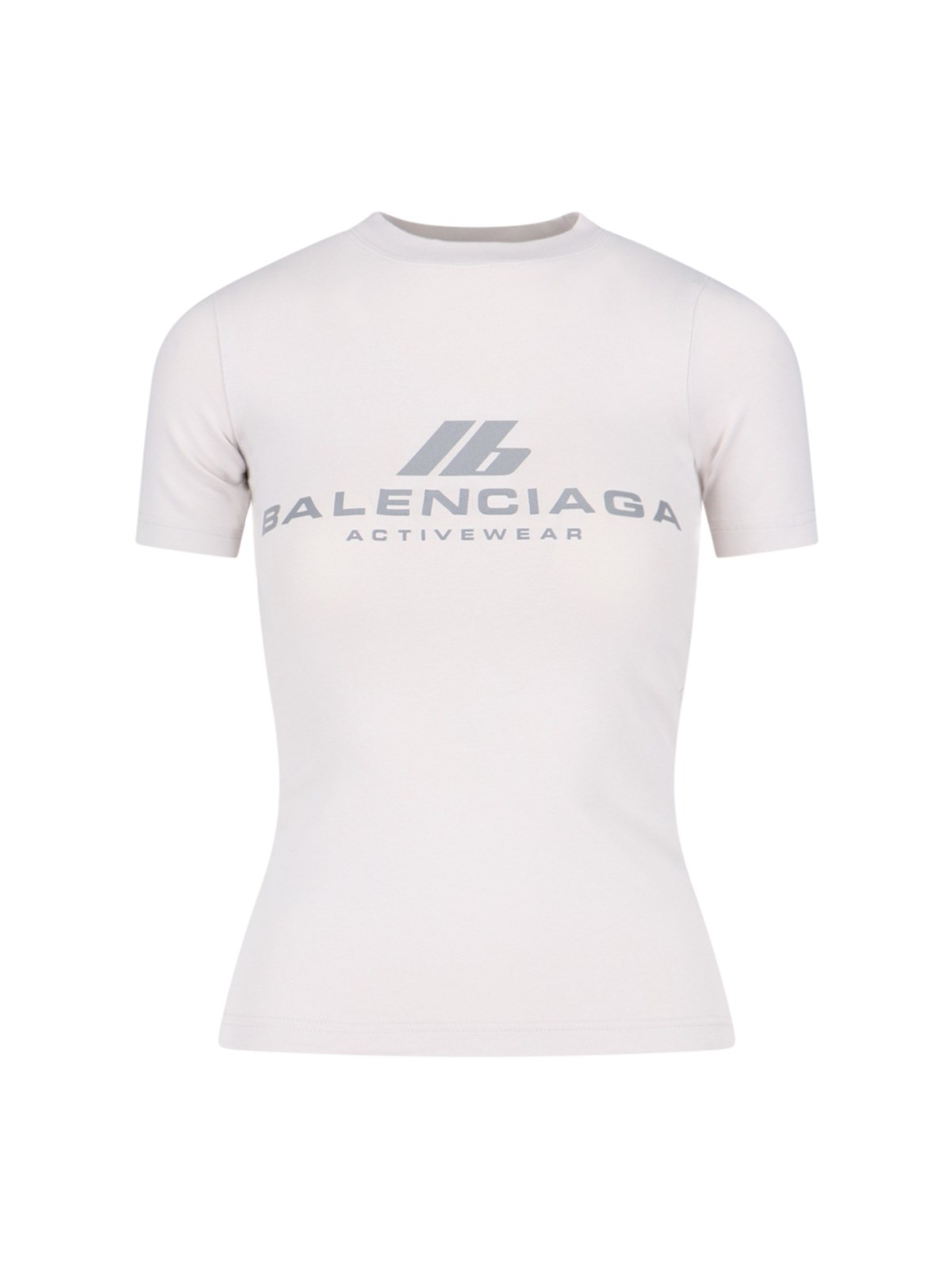 Shop Balenciaga 'activewear' Stretch Jersey T-shirt In White