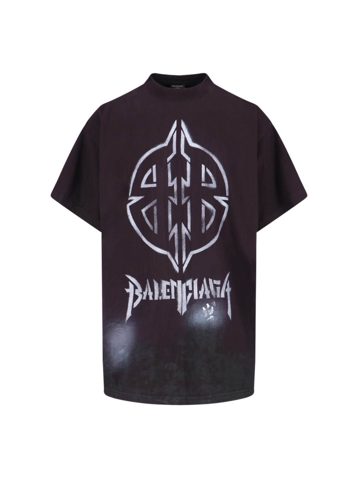 Shop Balenciaga "metal Bb Stencil" Logo T-shirt In Black  