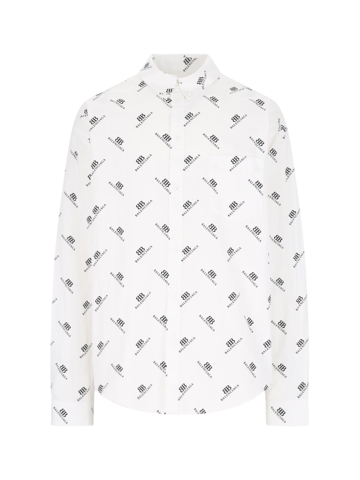 Balenciaga Classic Logo Shirt In White