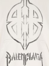 BALENCIAGA l BB ステンシル コットン フーディー ロゴ BALENCIAGA Metal Bb Stencil Vintage Cotton Hoodie Balenciaga