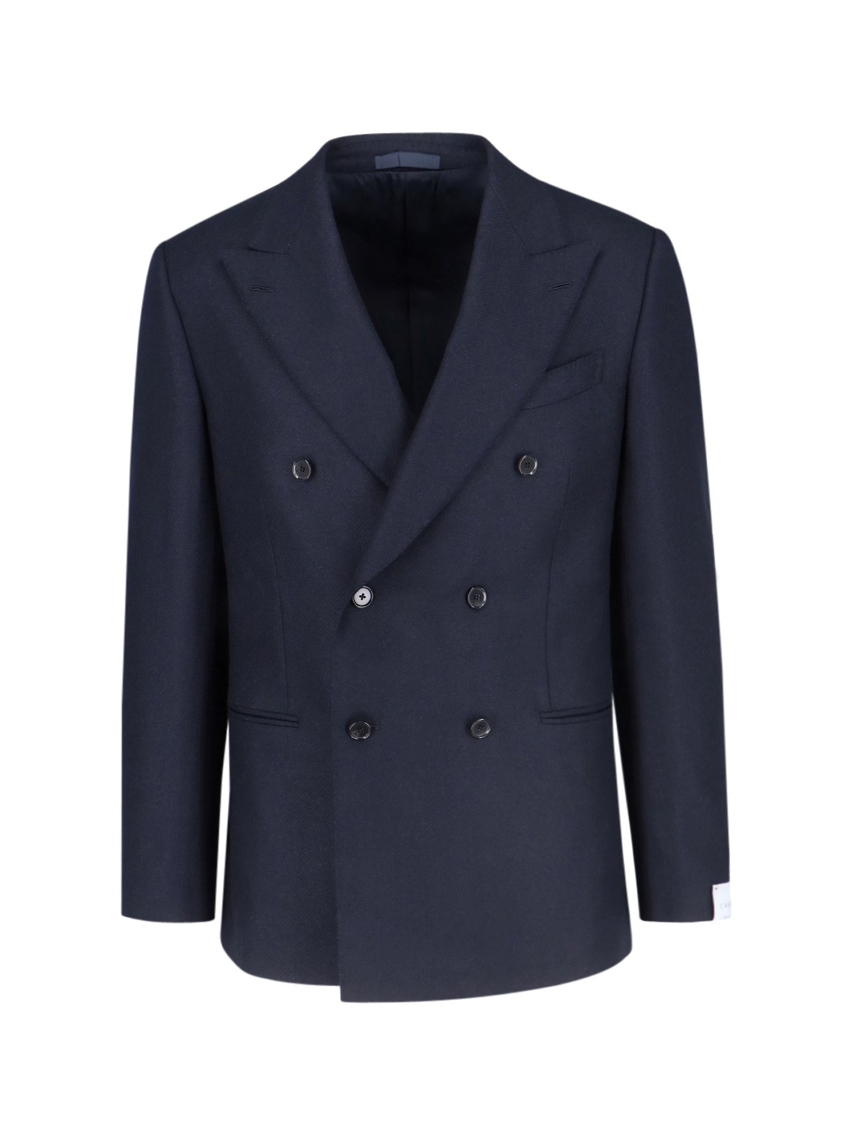 Shop Caruso 'norma' Double-breasted Jacket In Blue