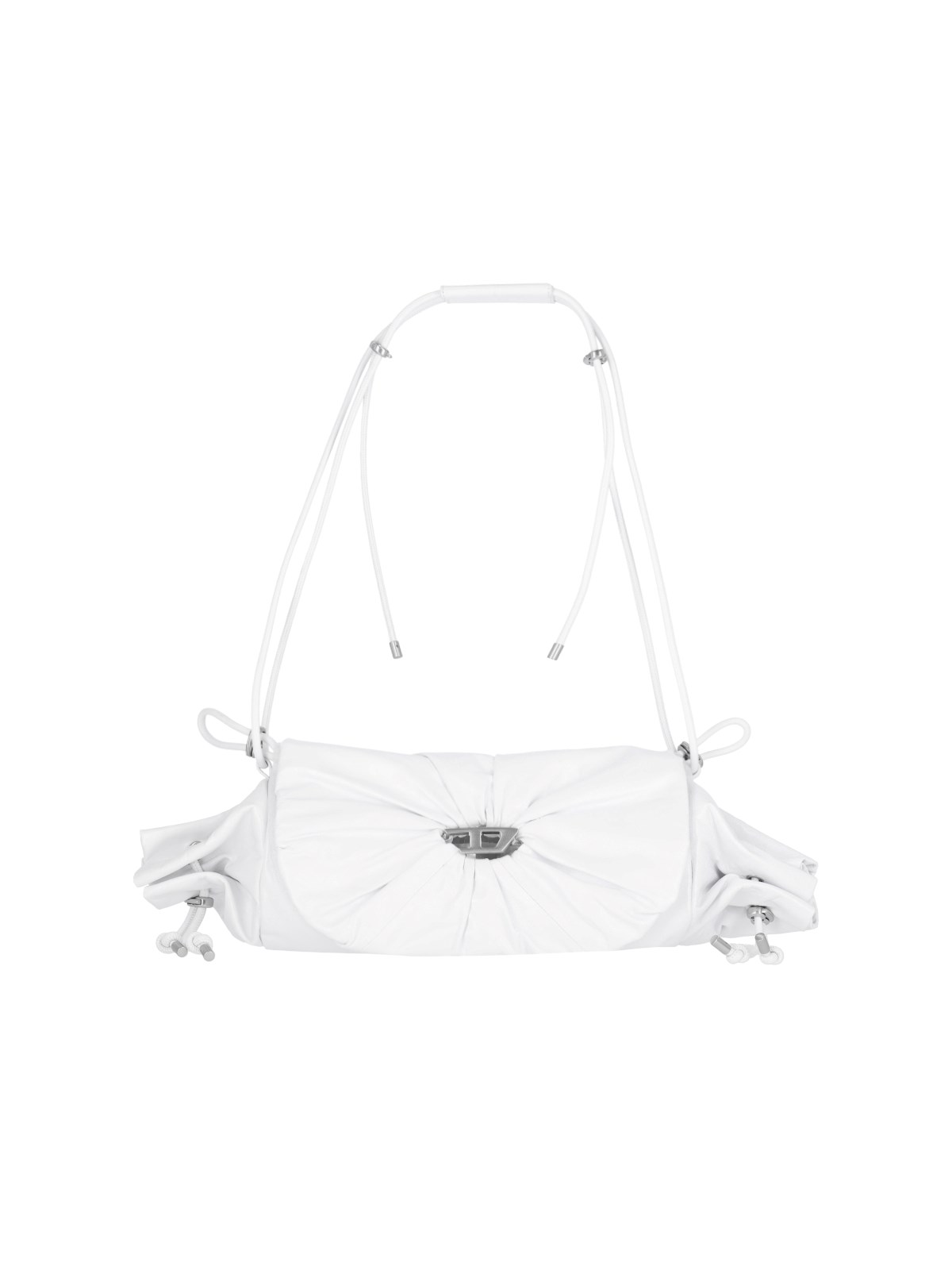 Shop Diesel "scrunch-d" Crossbody Bag In White