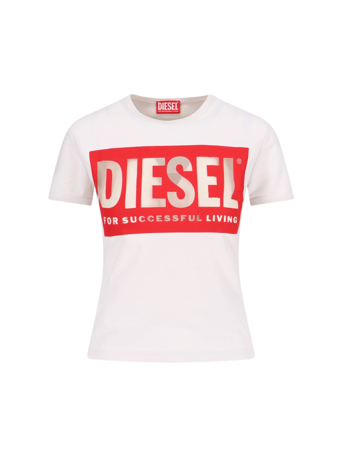 Shop Diesel 't-malun' T-shirt In Cream