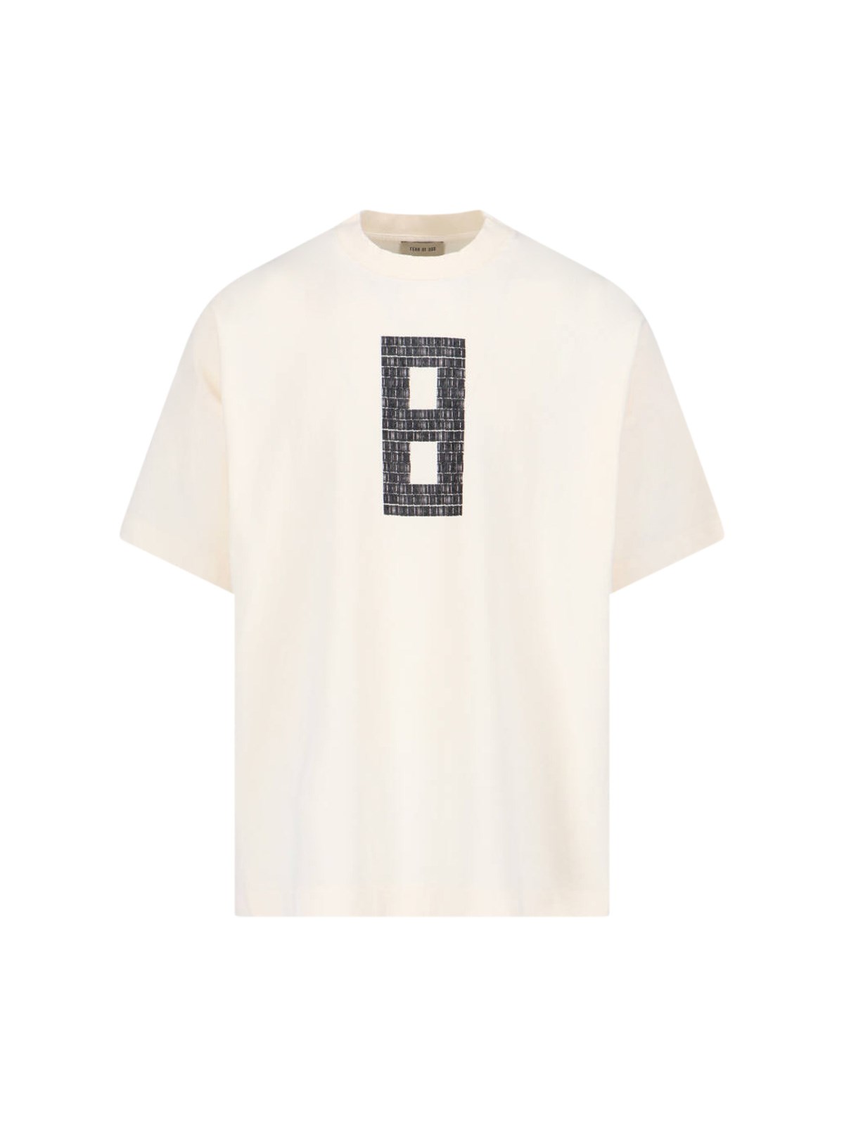 Shop Fear Of God T-shirt Oversize In Cream