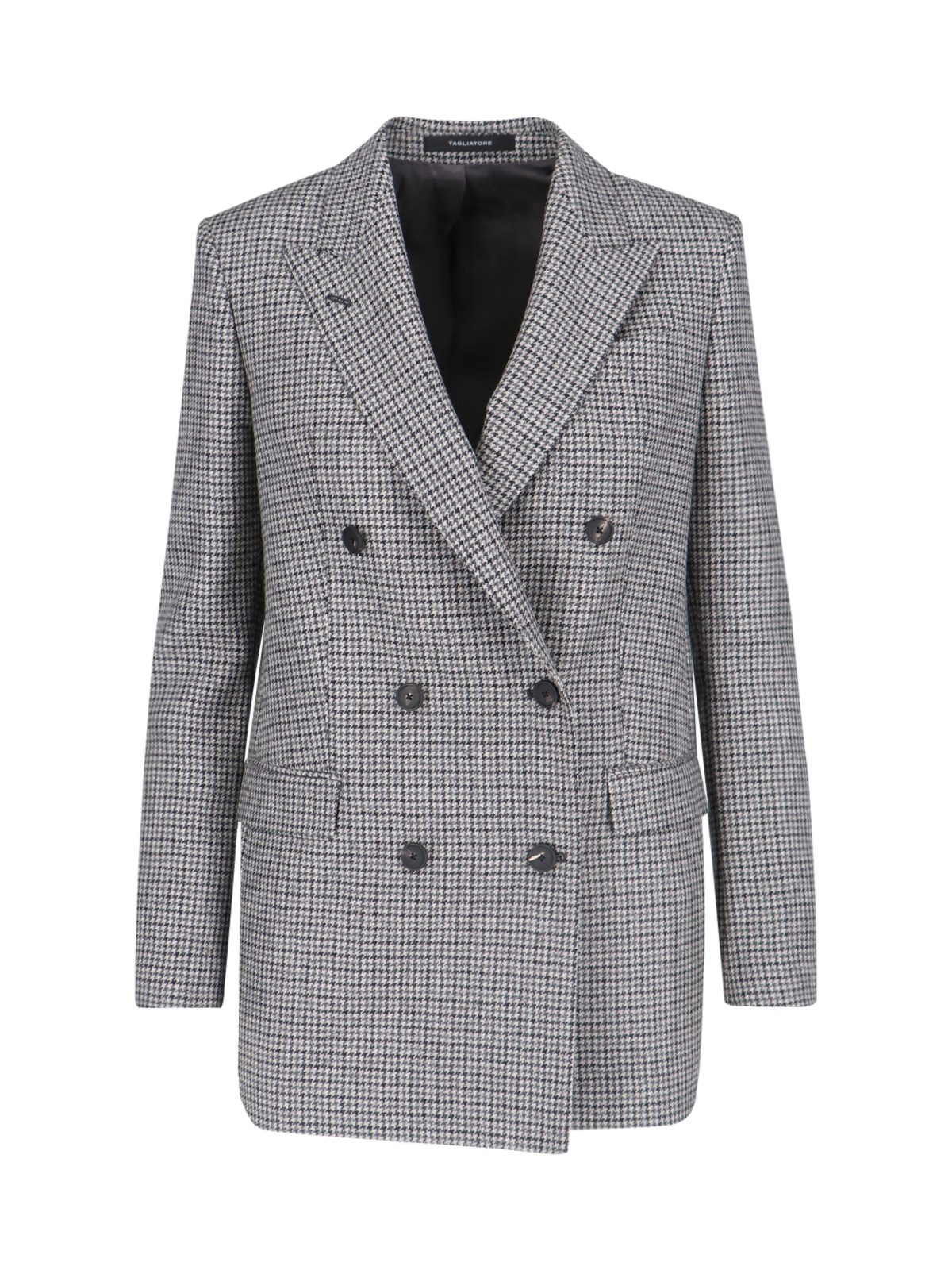 Shop Tagliatore 'jasmine' Double-breasted Blazer In Gray