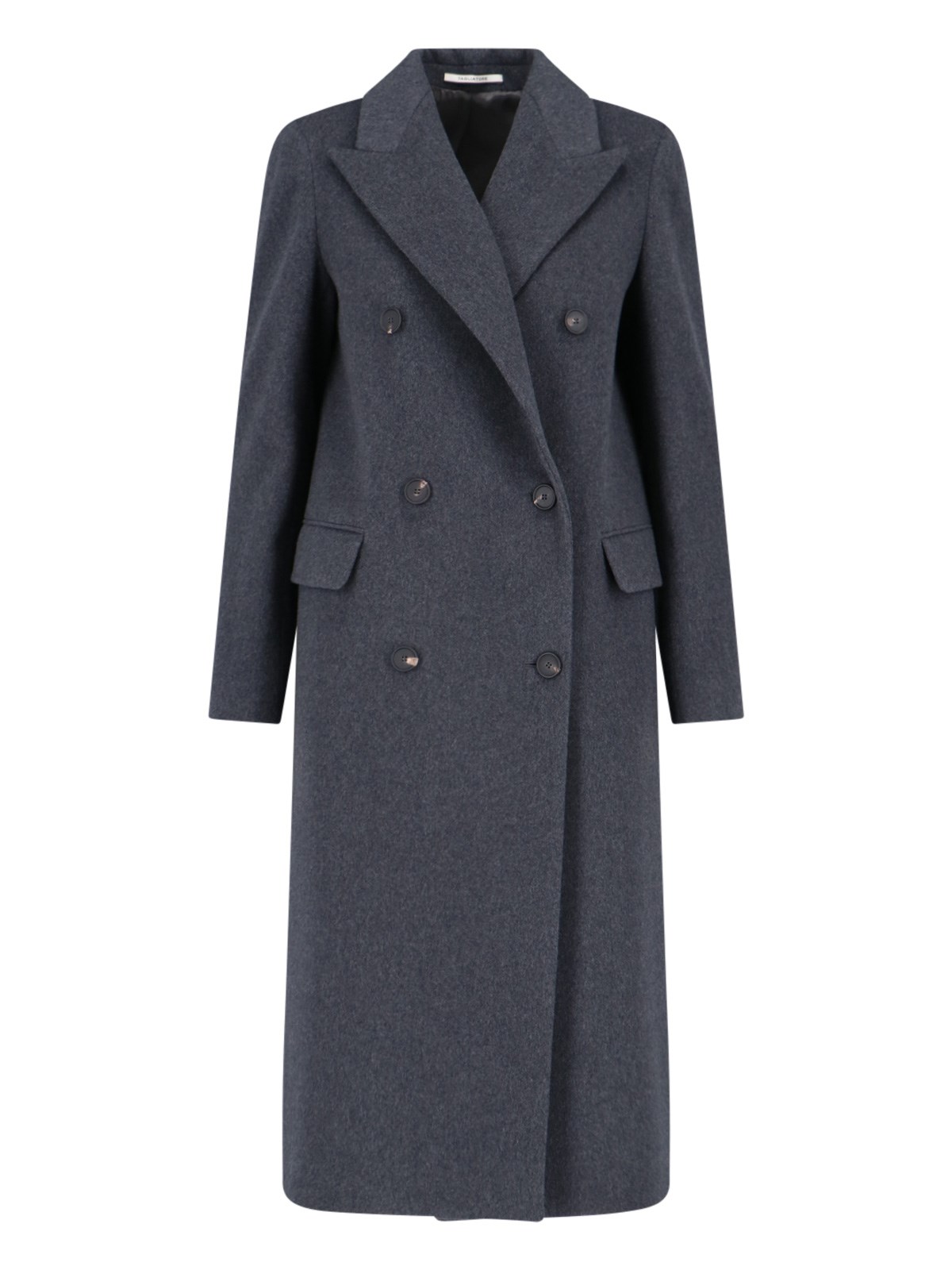 Shop Tagliatore Double Breasted Coat "jole" In Gray