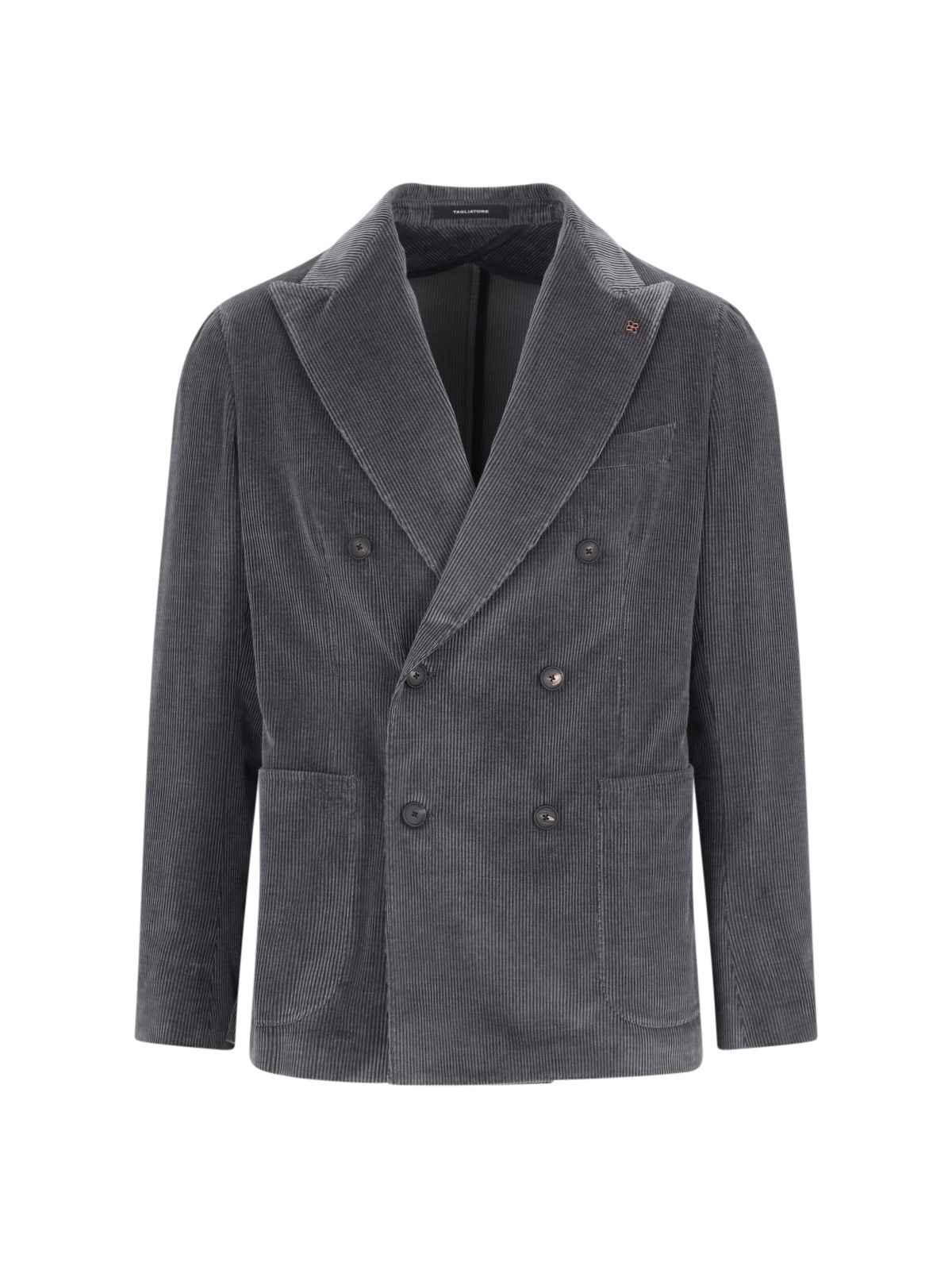 Shop Tagliatore Corduroy Jacket In Gray