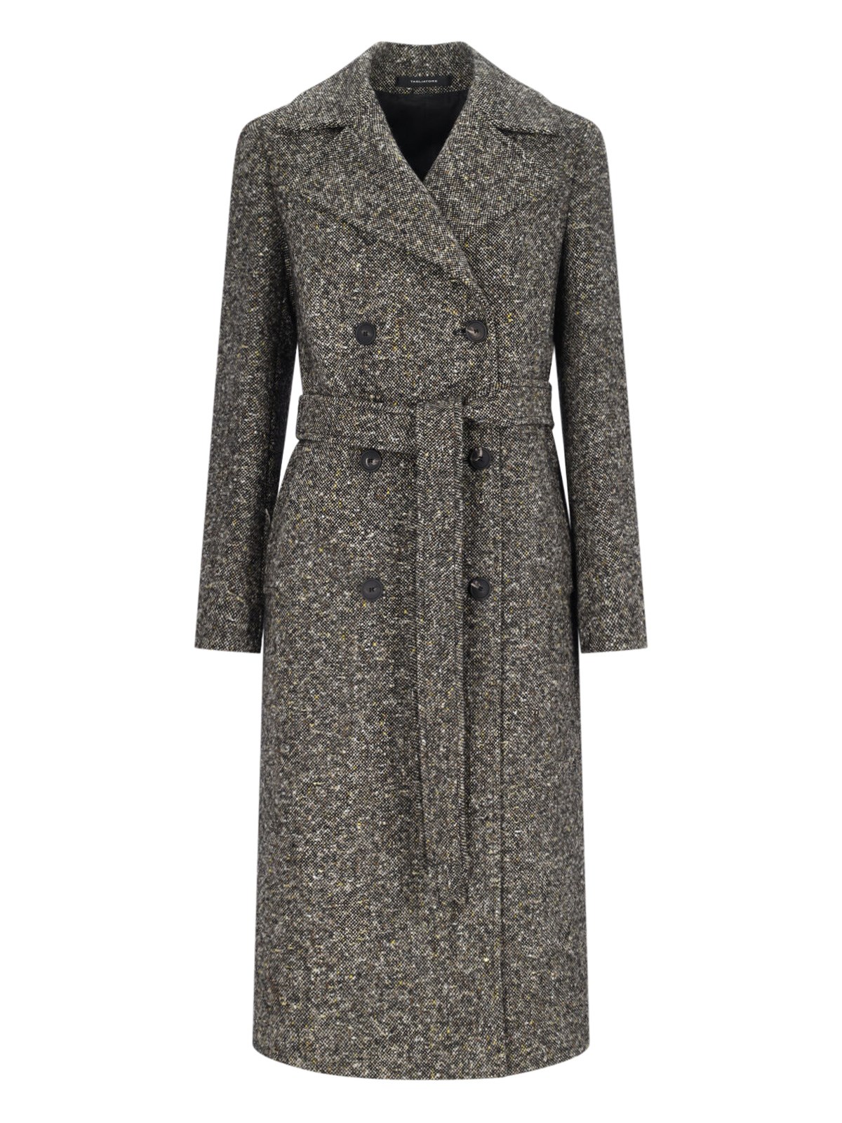 Shop Tagliatore 'luanne' Double-breasted Coat In Taupe