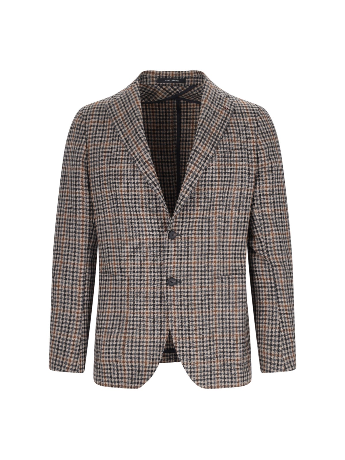 Shop Tagliatore Check Blazer In Brown