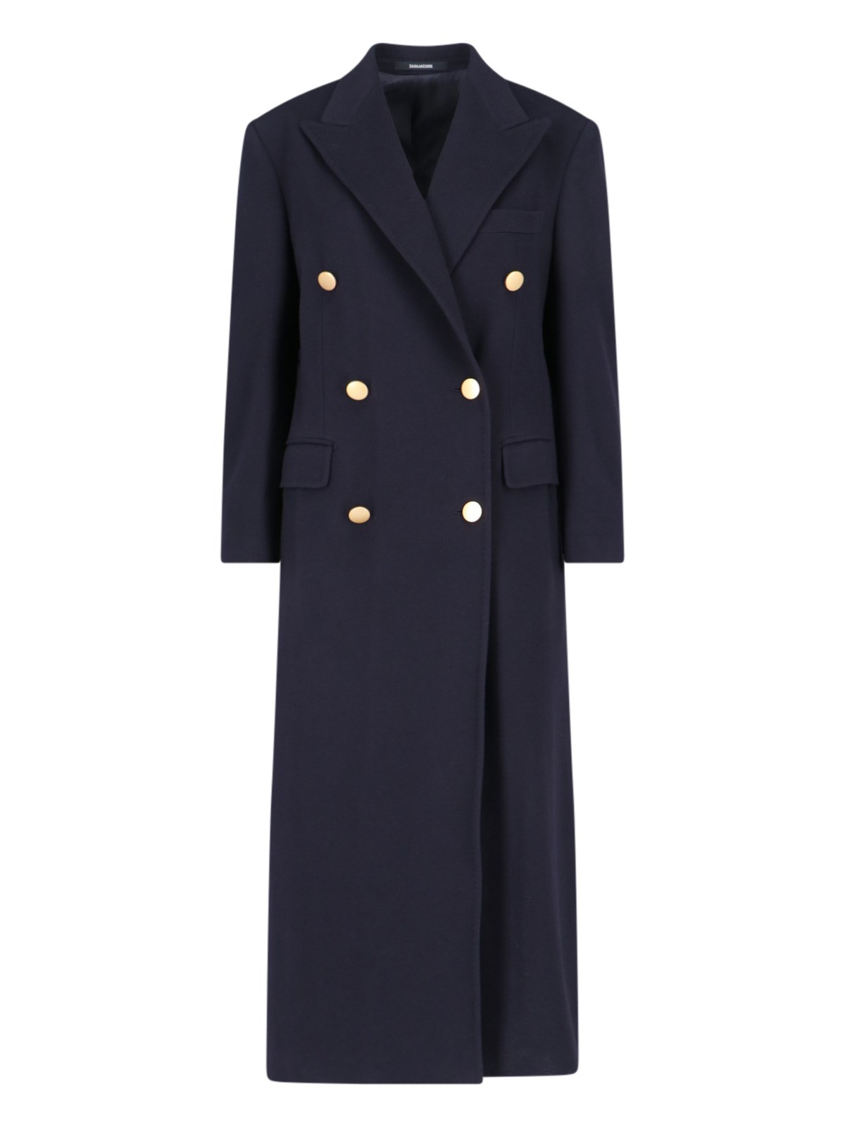 Shop Tagliatore 'caitlyn' Double-breasted Maxi Coat In Blue