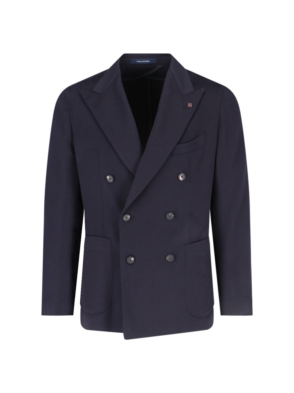 Shop Tagliatore Double Breasted Blazer In Blue