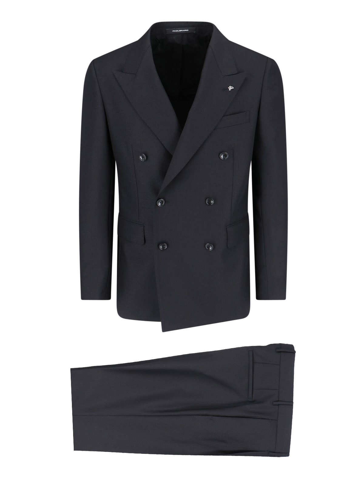 Tagliatore Double-breasted Suit In Black  