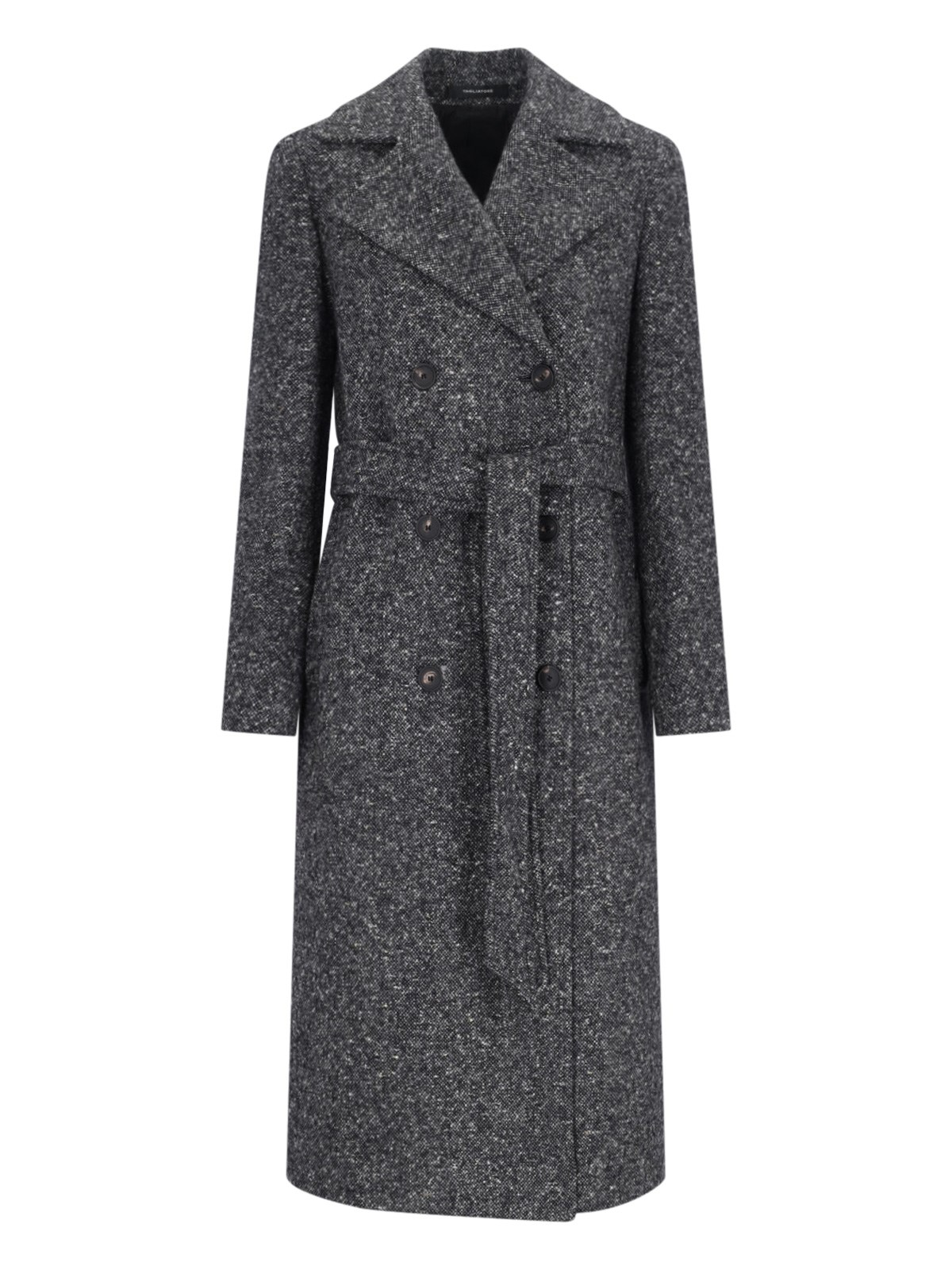 Shop Tagliatore 'luanne' Double-breasted Coat In Gray