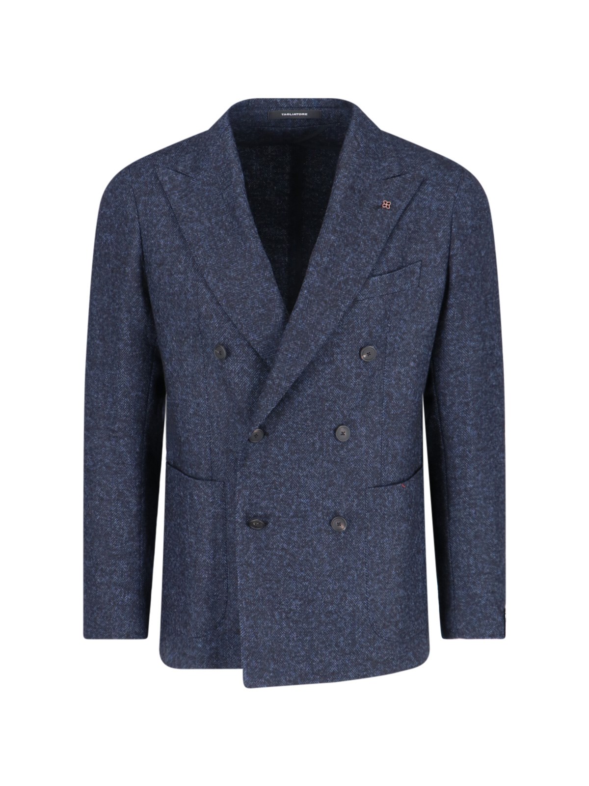 Shop Tagliatore Double-breasted Blazer In Blue