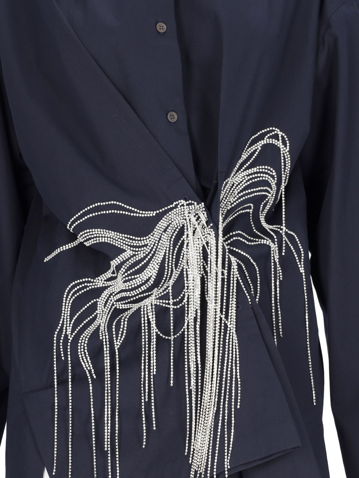 Dries van noten Oversized shirt with rhinestones available