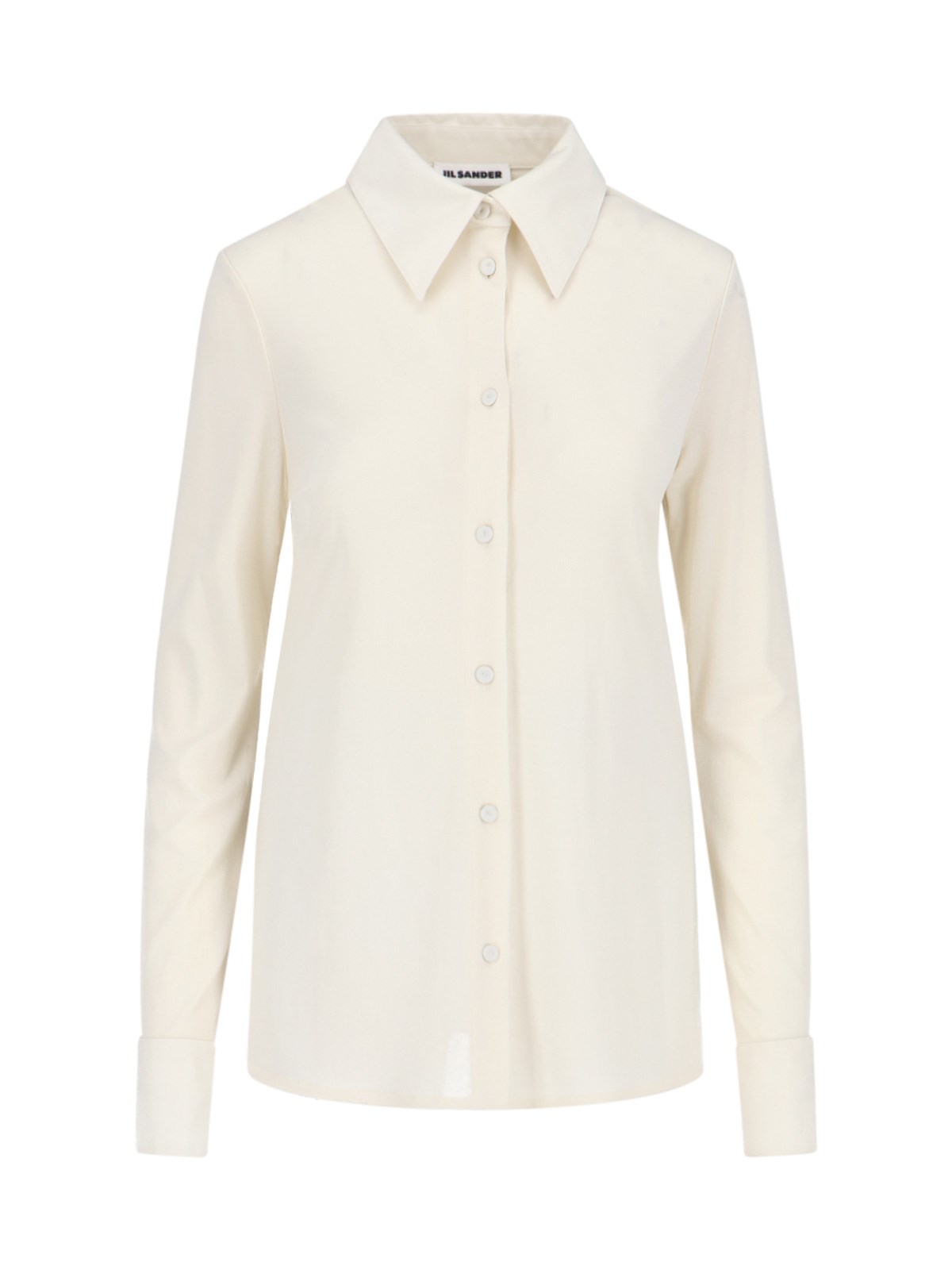 Shop Jil Sander Silk Shirt In White