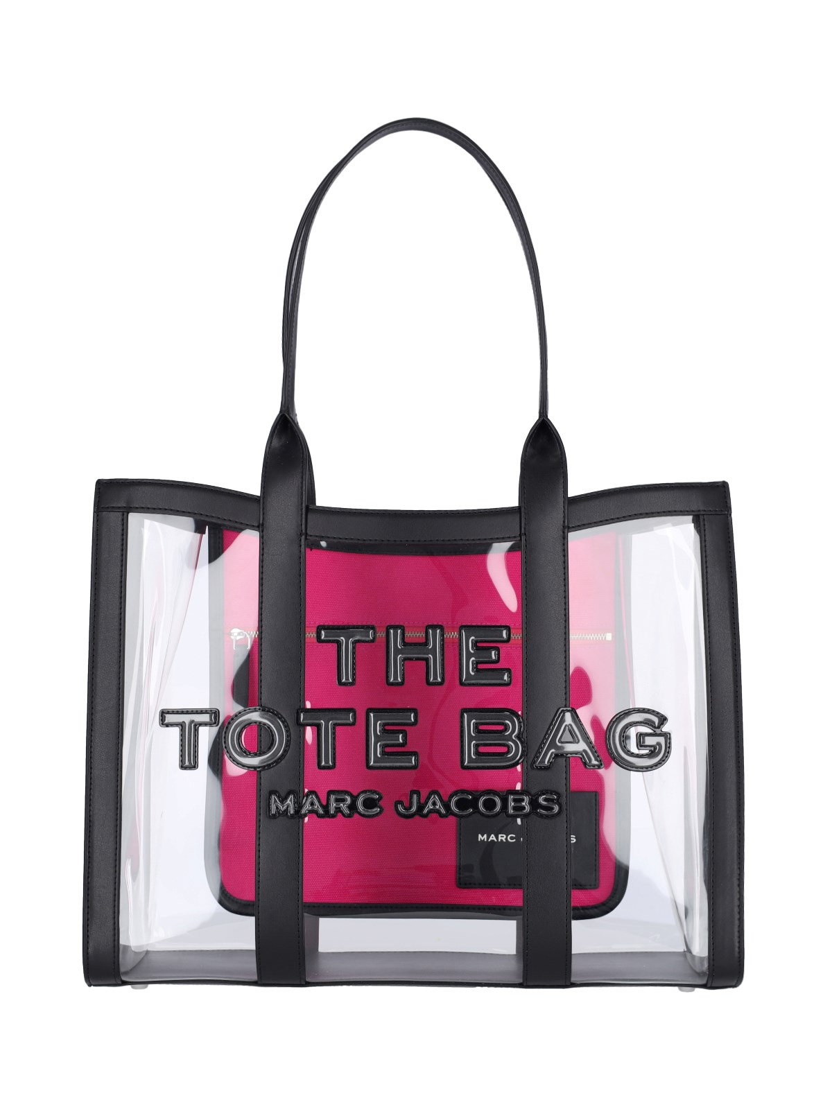 Shop Marc Jacobs Large Transparent Tote Bag In Black  