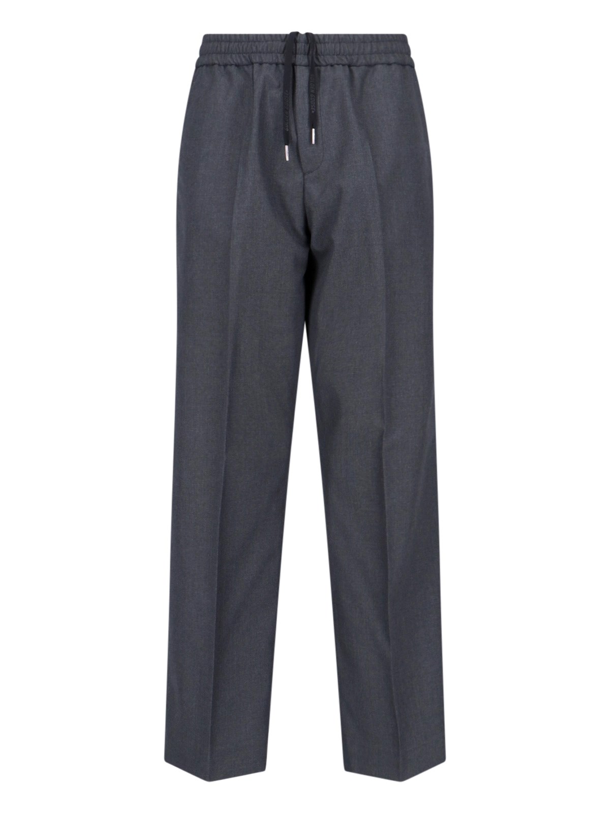 Shop Golden Goose Wool Pants "lenny" In Gray