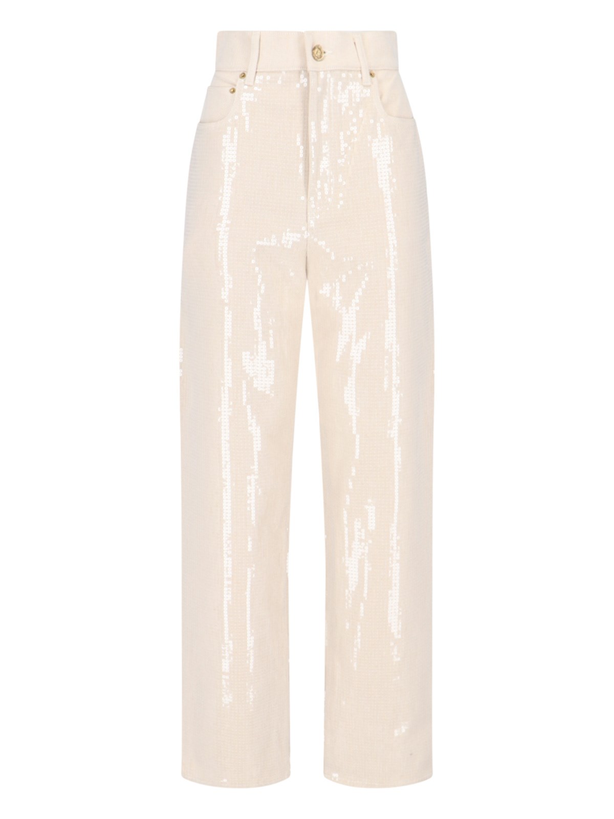 Golden Goose Sequin Embellished Jeans In Neutral