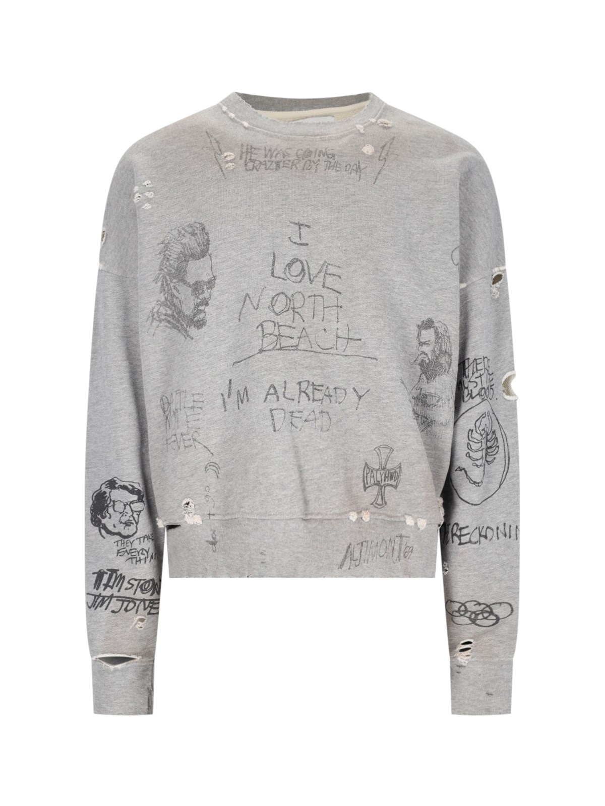 Paly 'pumping Iron' Crew Neck Sweatshirt In Gray