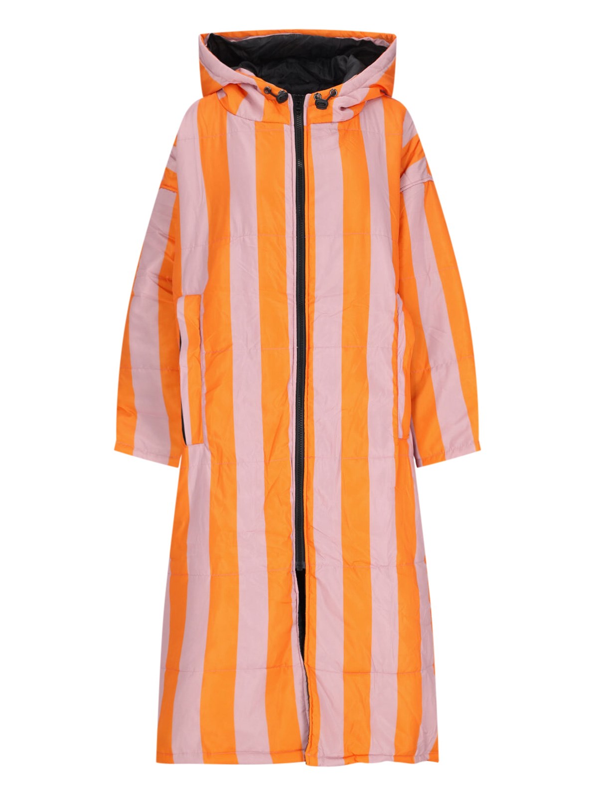 Shop Sittingsuits 'saint Tropez' Maxi Coat In Orange