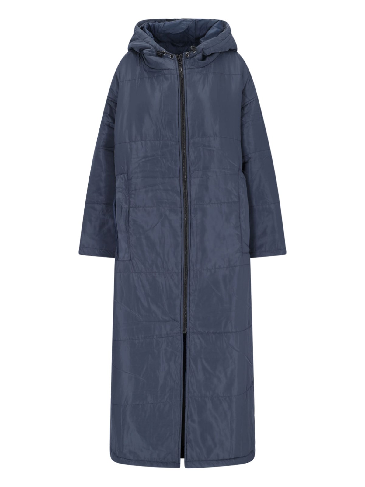 Shop Sittingsuits 'midnight' Maxi Coat In Blue