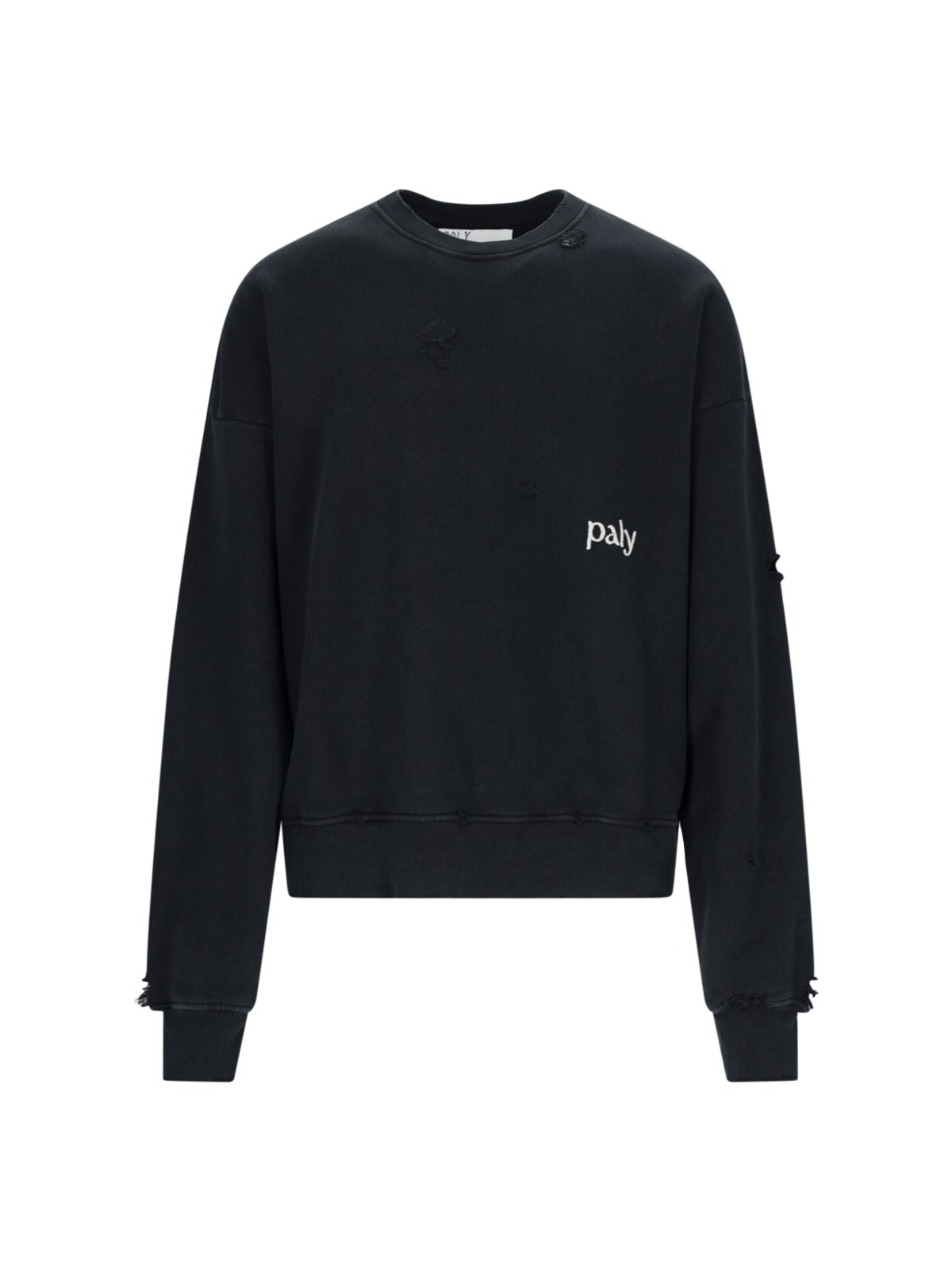 Shop Paly 'hollywood Is Hell' Crew Neck Sweatshirt In Black  