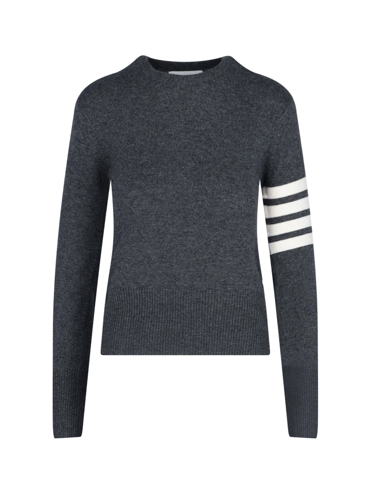 Shop Thom Browne '4-bar' Cashmere Sweater In Gray
