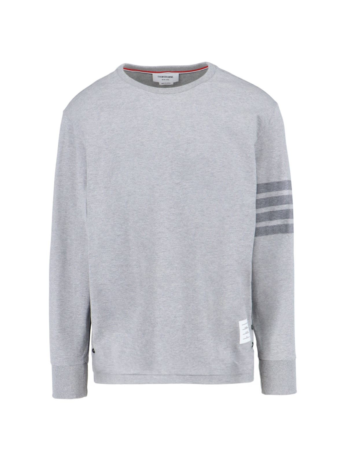 Shop Thom Browne '4-bar' T-shirt In Gray