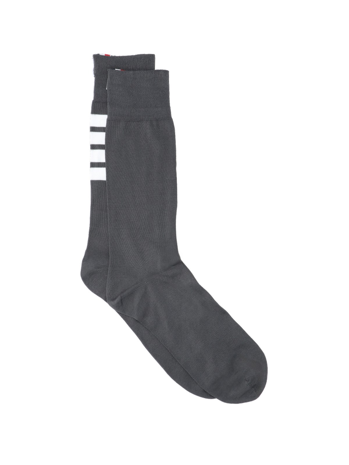 Shop Thom Browne '4-bar' Socks In Gray