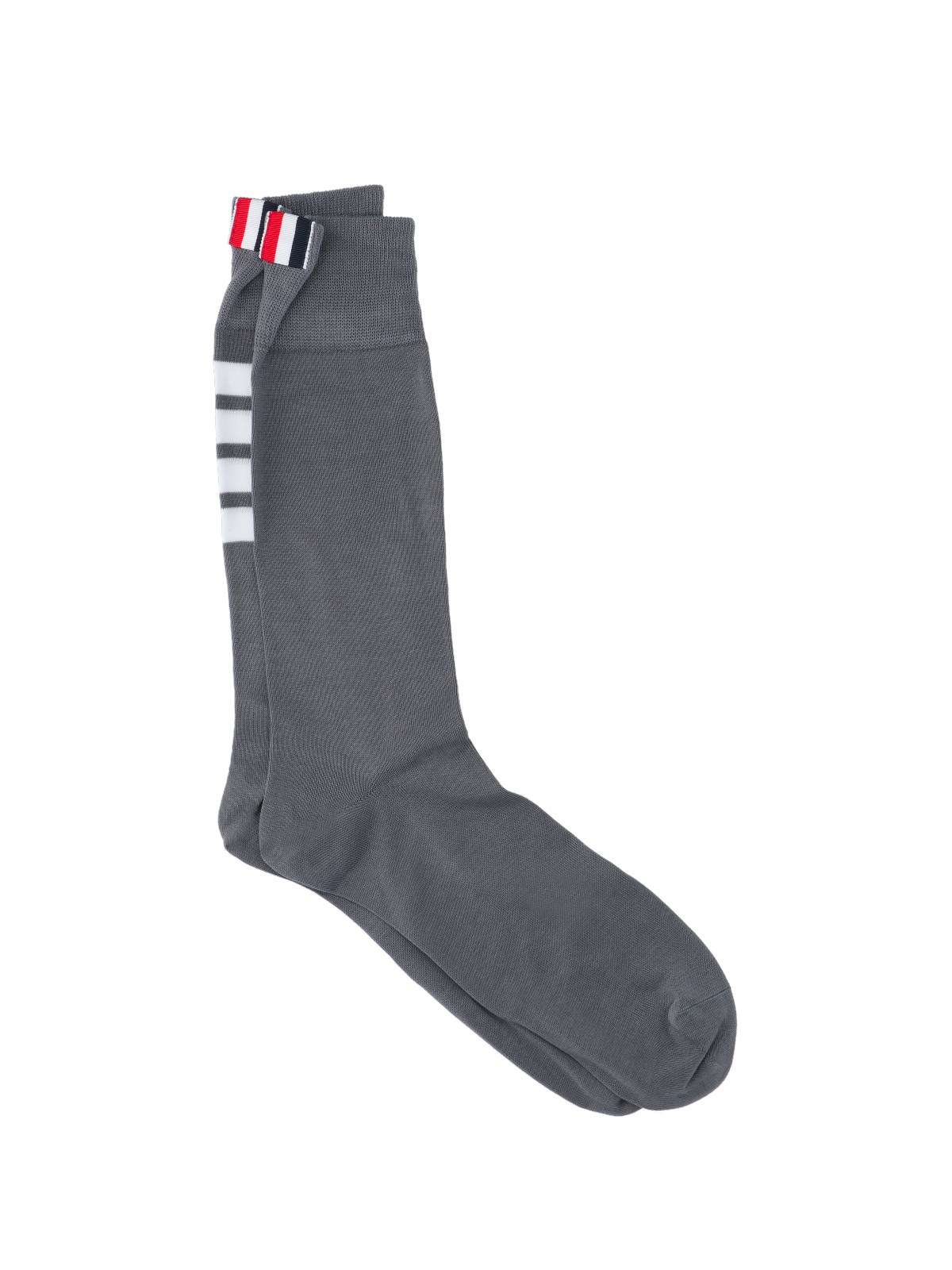 Shop Thom Browne '4-bar' Socks In Gray