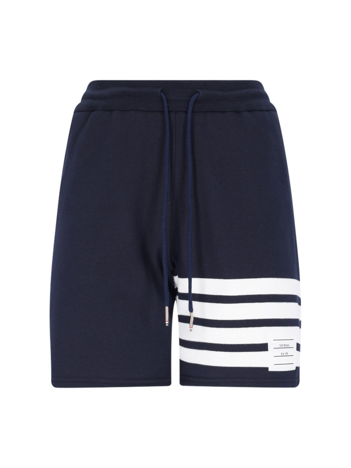 Shop Thom Browne '4-bar' Shorts In Blue