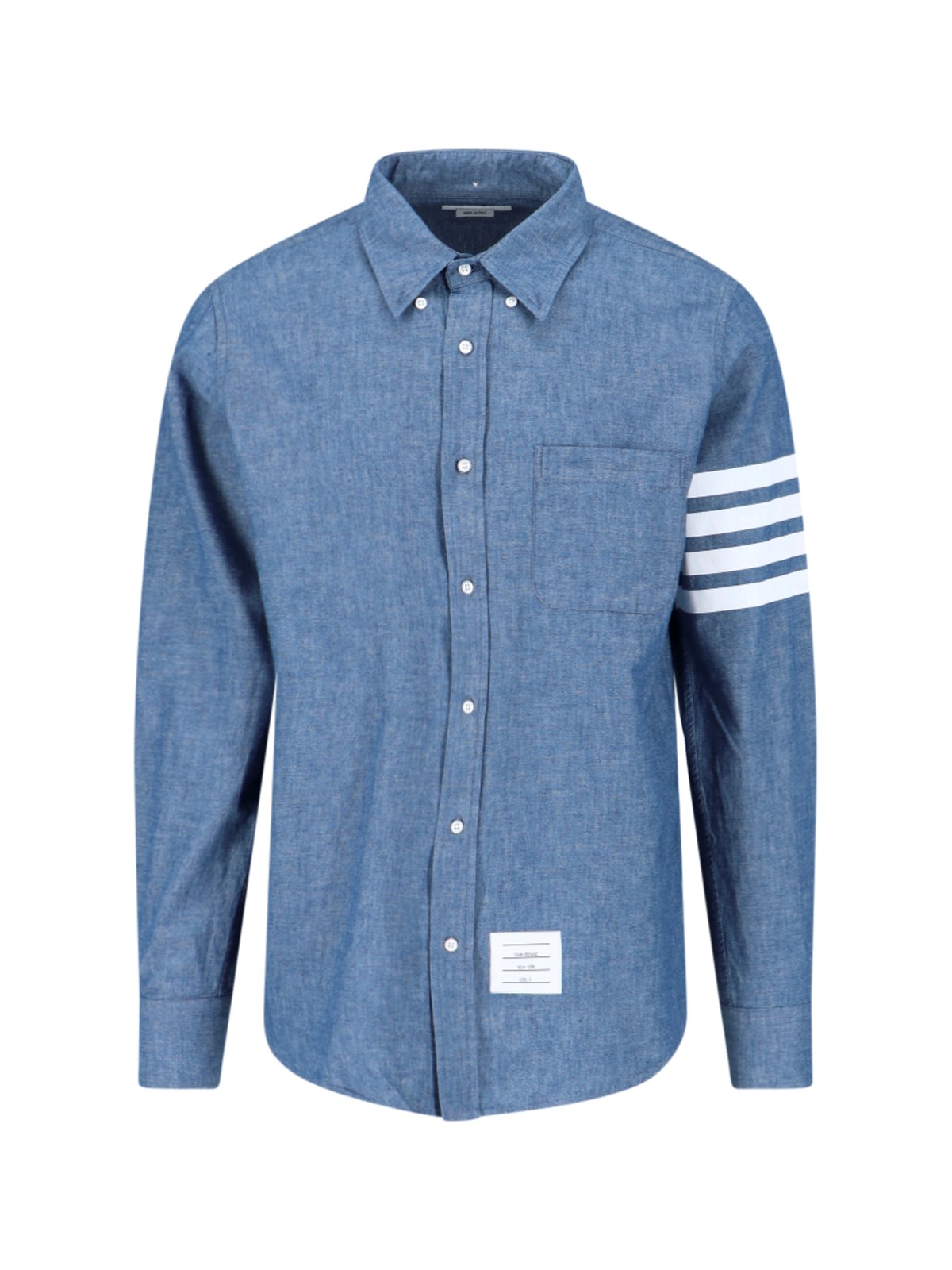 Shop Thom Browne 4-bar Shirt In Blue